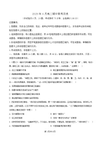 湖南省A佳2024-2025学年高二下学期期中考试历史试卷（Word版附解析）