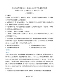 湖北省华大新高考联盟2025届高三下学期4月教学质量测评历史试题 含解析