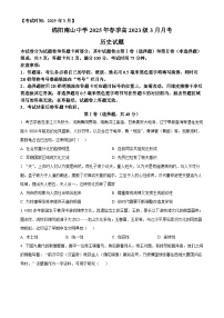 四川省绵阳南山中学2024-2025学年高二下学期3月月考历史试题（原卷版+解析版）