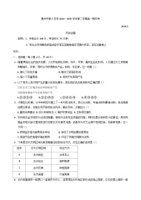 广东省惠州市第八中学2024-2025学年高一下学期期中考试历史试题（含解析）