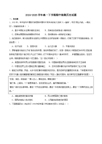 安徽省智学大联考·皖中名校联盟（合肥市第八中学）2024-2025学年高一下学期期中考试历史试题（Word版附答案）
