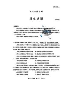 山东省泰安市2025届高三高考模拟第四次模拟-历史试题+答案