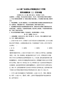2025届广东省佛山市顺德区高三下学期教学质量检测（二）历史试题（解析版）