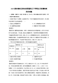 2025届安徽省江淮名校联盟高三下学期五月质量检测历史试题（解析版）