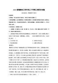 2025届福建省三明市高三下学期三模历史试题（解析版）