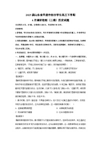 2025届山东省平度市部分学生高三下学期4月调研检测（二模）历史试题（解析版）