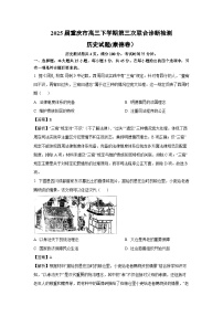 2025届重庆市高三下学期第三次联合诊断检测(康德卷）历史试题（解析版）