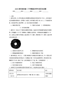2025届河南省高三下学期适应性考试历史试题（无答案）