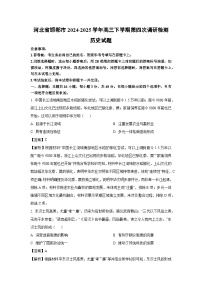 河北省邯郸市2024-2025学年高三下学期第四次调研检测历史试题（解析版）