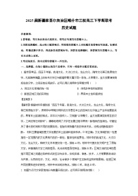 2025届新疆维吾尔自治区喀什市三校高三下学期联考历史试题（解析版）