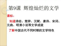 高中历史人教版 (新课标)必修3 文化史辉煌灿烂的文学教学ppt课件