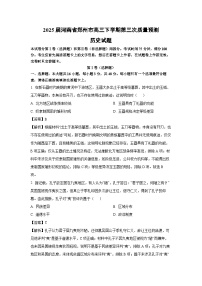2025届河南省郑州市高三下学期第三次质量预测历史试卷（解析版）