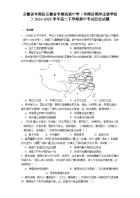 安徽省阜南县安徽省阜南实验中学（阜南县教师进修学校）2024-2025学年高二下学期期中考试历史试题（解析版）