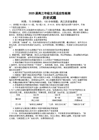 2025届湖北省武汉市华中师范大学第一附属中学高三下学期五月适应性检测历史试题（含答案）