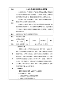 高中历史人民版必修2社会主义建设道路的初期探索教学设计