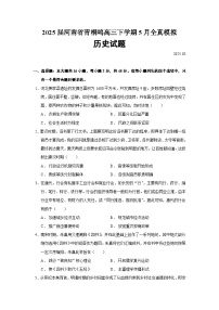 2025届河南省青桐鸣高三下学期5月全真模拟历史试题（含答案）