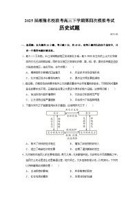 2025届湘豫名校联考高三下学期第四次模拟考试历史试题（含答案）