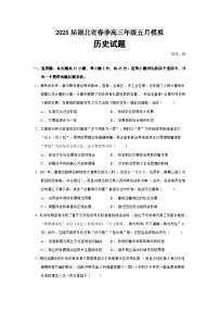 2025届湖北省鄂东南联考春季高三年级五月模拟历史试题（含答案）