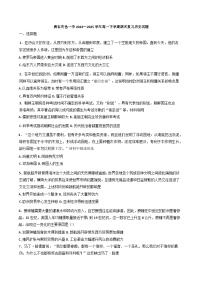 湖北省黄石市有色第一中学2024--2025学年高一下学期期末复习历史试题（含答案）