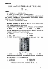 2024年6月四川省普通高中学业水平合格性考试历史试题（高考模拟）
