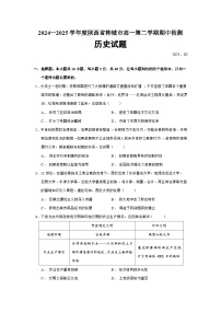 2024—2025学年度陕西省韩城市高一第二学期期中检测历史试题（含答案）
