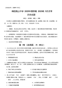 四川省绵阳南山中学2024-2025学年高二下学期5月月考历史试题（Word版附答案）