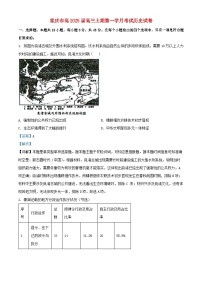 重庆市2024_2025学年高三历史上学期第一学月考试试题含解析