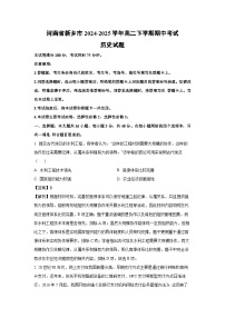河南省新乡市2024-2025学年高二下学期期中考试历史试卷（解析版）