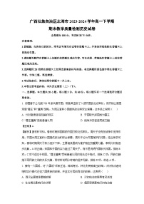 广西壮族自治区北海市2023-2024学年高一下期末教学质量检测历史试卷（解析版）