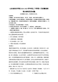 【历史】山东省部分学校2024-2025学年高二下学期5月质量监测联合调考试题（解析版）