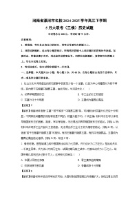 【历史】河南省漯河市名校2024-2025学年高三下学期5月大联考（三模）试题（解析版）