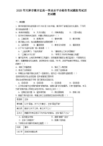 2025年天津市南开区高一学业水平合格性考试模拟考试历史试题（解析版）