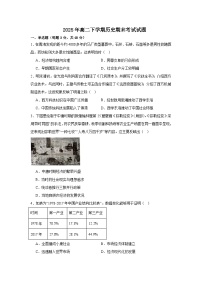 湖南省汨罗市第二中学2024-2025学年高二下学期期末考试历史试题