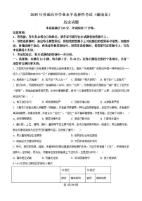 【历史 湖南卷】2025年湖南省高考招生统一考试真题历史试卷（真题+答案）