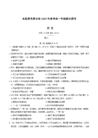 湖南省名校联考联合体2024-2025学年高一下学期期末考试历史试题（Word版附解析）