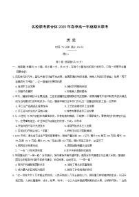 湖南省名校联考联合体2024-2025学年高一下学期期末考试历史试题（Word版附解析）