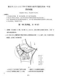 四川省雅安市2024-2025学年高一下学期期末考试历史试题（含答案）