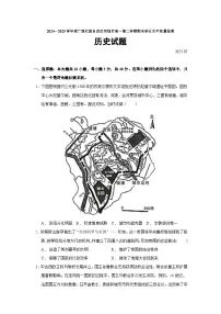 2024—2025学年度广西壮族自治区河池市高一第二学期期末学业水平质量检测历史试题（含答案）