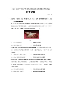2024—2025学年度广东省深圳市高二第二学期期末调研测试历史试题（含答案）