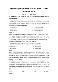 新疆维吾尔自治区喀什地区2024-2025学年高二上学期期末检测历史试卷（解析版）
