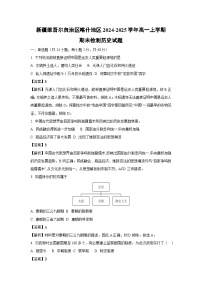 【历史】新疆维吾尔自治区喀什地区2024-2025学年高一上学期期末检测试题（解析版）