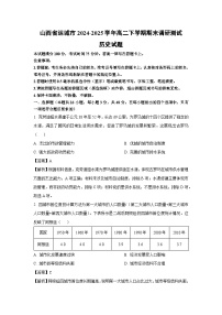 山西省运城市2024-2025学年高二下学期期末调研测试历史试卷（解析版）