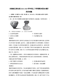 安徽省江淮名校2024-2025学年高二下学期期末联合调研历史试卷（解析版）