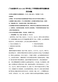 广东省潮州市2024-2025学年高二下学期期末教学质量检测历史试卷（解析版）