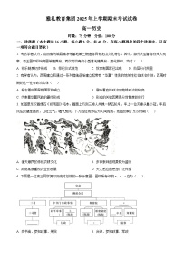 湖南省长沙市雅礼中学教育集团2024-2025学年高一下学期期末考试历史试卷（Word版附解析）