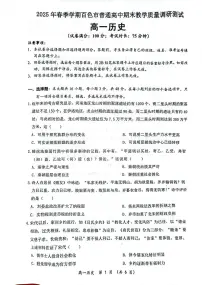 广西壮族自治区百色市2024-2025学年高一下学期7月期末考试历史试卷（PDF版附解析）