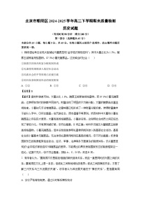 北京市朝阳区2024-2025学年高二下学期期末质量检测历史试卷（解析版）