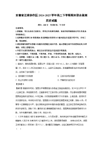 安徽省江淮协作区2024-2025学年高二下学期期末联合监测历史试卷（解析版）
