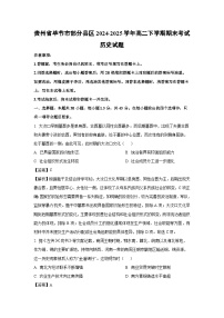 贵州省毕节市部分县区2024-2025学年高二下学期期末考试历史试卷（解析版）