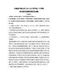 安徽省马鞍山市2024-2025学年高一下学期期末教学质量检测历史试卷(解析版)